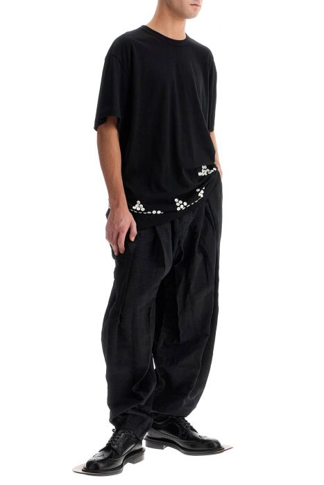 comme des garcons black harem pants with pleats