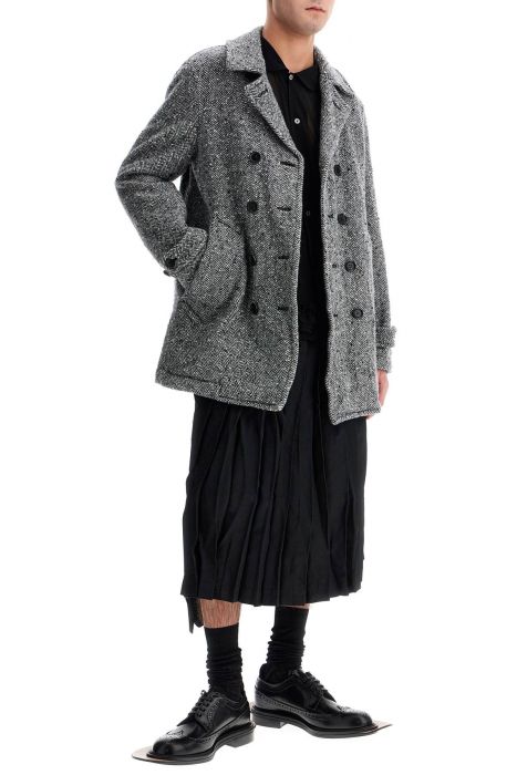comme des garcons black georgette blouse with ruffles
