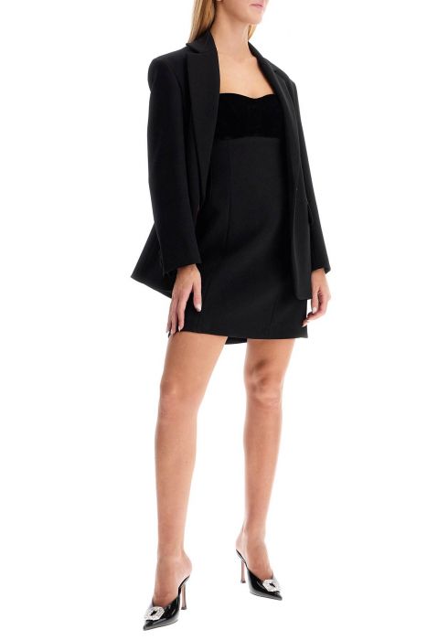 max mara studio short 'trani' dress with velvet insert
