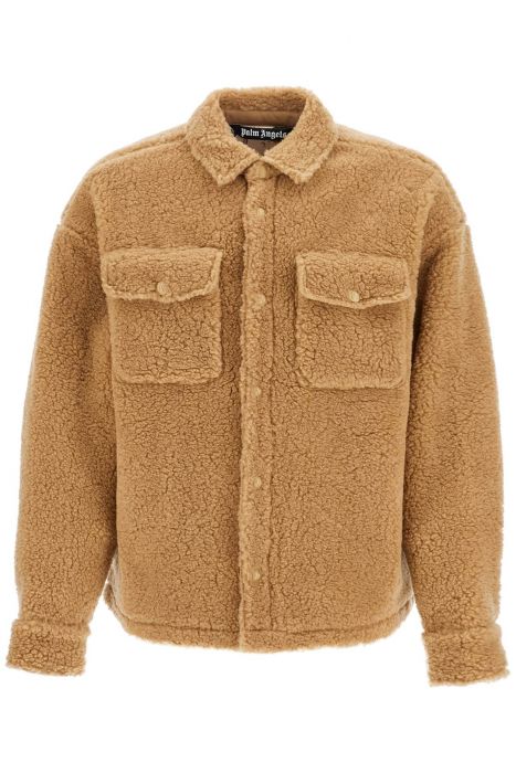 palm angels teddy bear themed overshirt