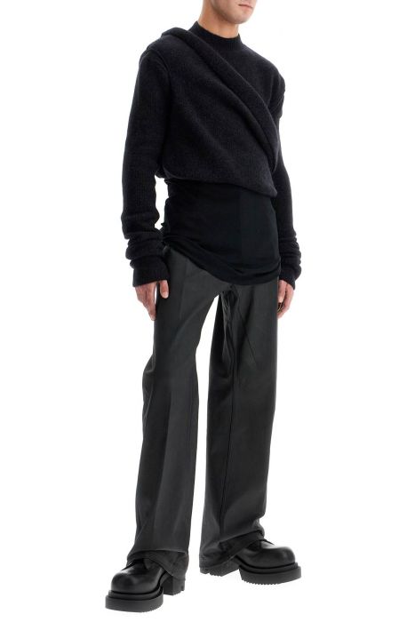rick owens long subhuman sweater with cut out
