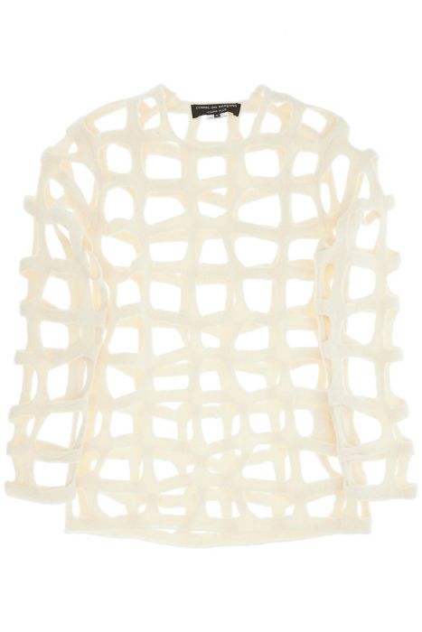 comme des garcons homme plus wool cut out top with italian