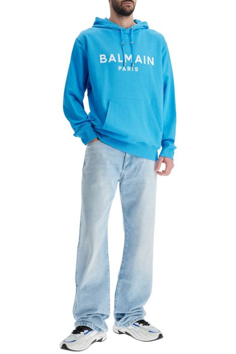 balmain light wash loose fit jeans
