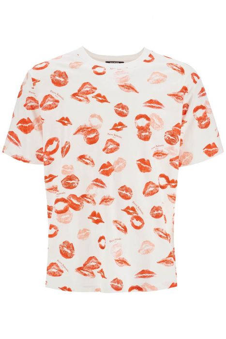 balmain "kiss all over print t