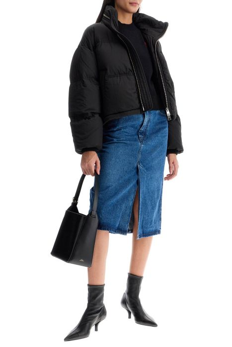 ami alexandre matiussi denim midi skirt in seven
