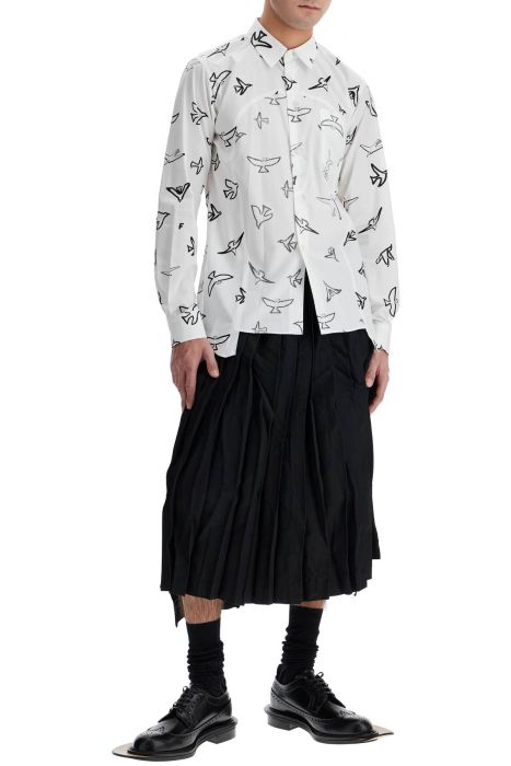 comme des garcons black shirt with inside-out insert