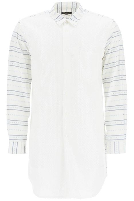 comme des garcons homme plus maxi jacquard shirt with