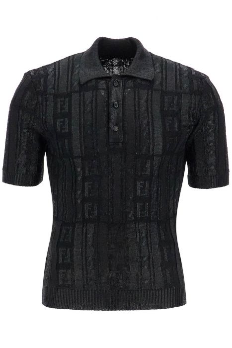 fendi 'shiny ff knit polo
