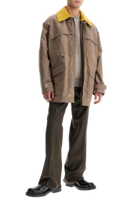 fendi waxed cotton blouson