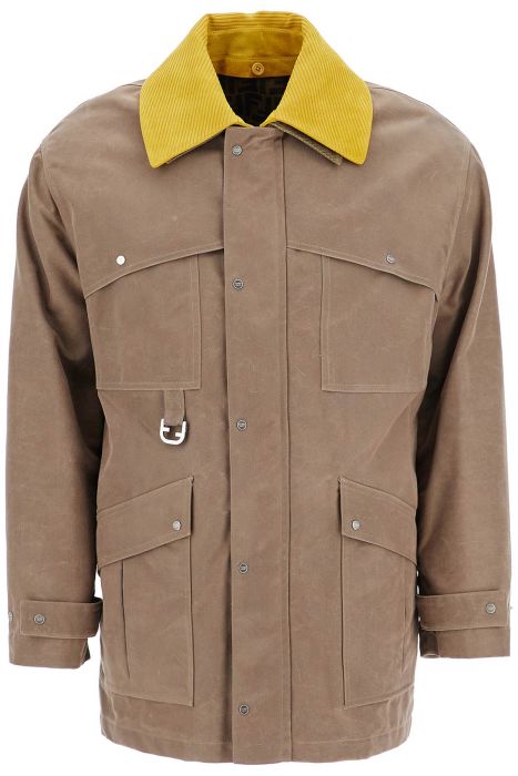 fendi waxed cotton blouson
