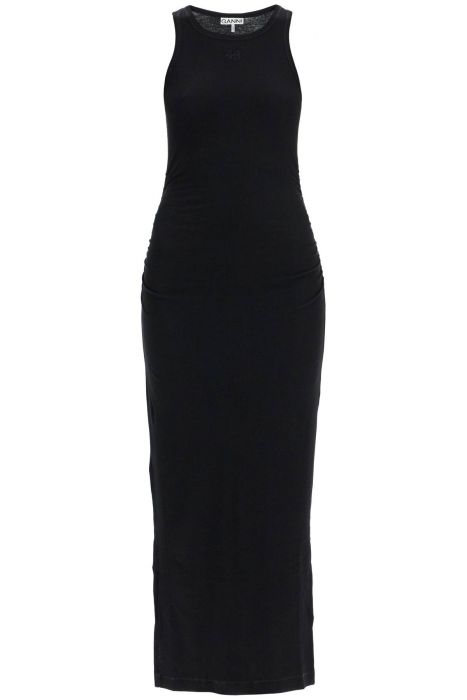 ganni ribbed jersey tank dress