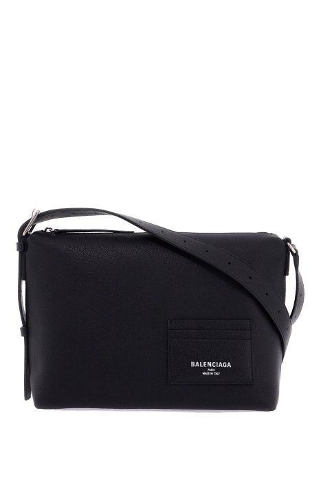 balenciaga leather credit messenger bag