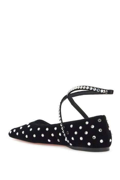 amina muaddi ballerine ane crystal