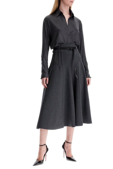norma kamali fluid jersey lamã© nk blouse
