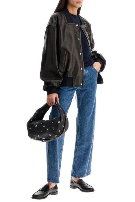 khaite medium olivia hobo bag with eyelets