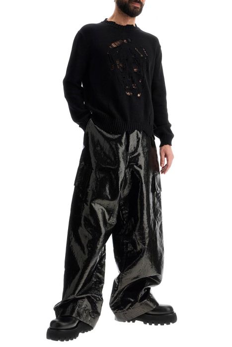 alexander mcqueen pullover skull effetto consumato