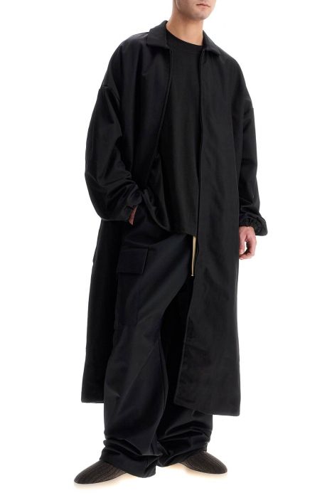 fear of god essentials long nylon jacket with logo patch.