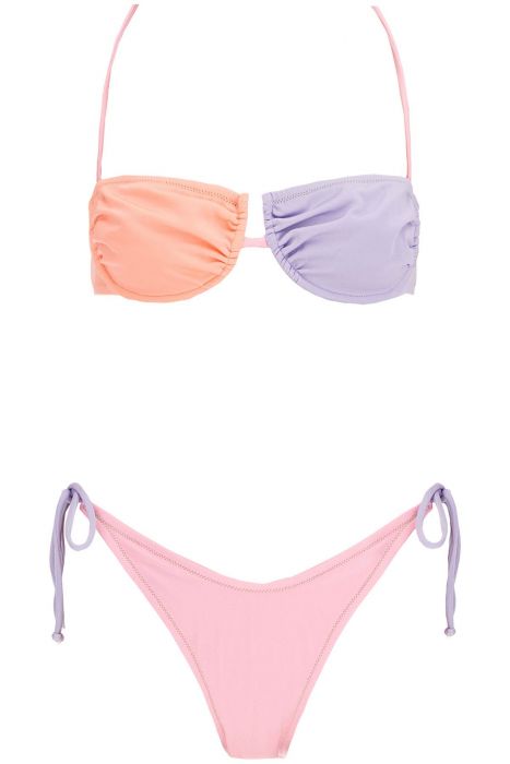 reina olga penny color-block bikini set