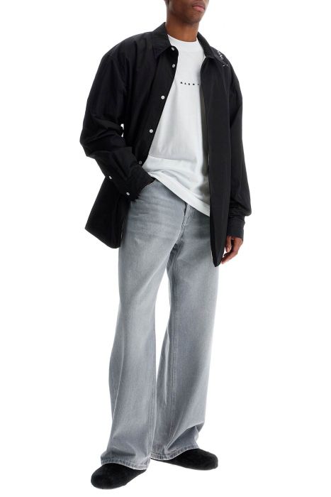 marni padded overshirt with embroidered logo
