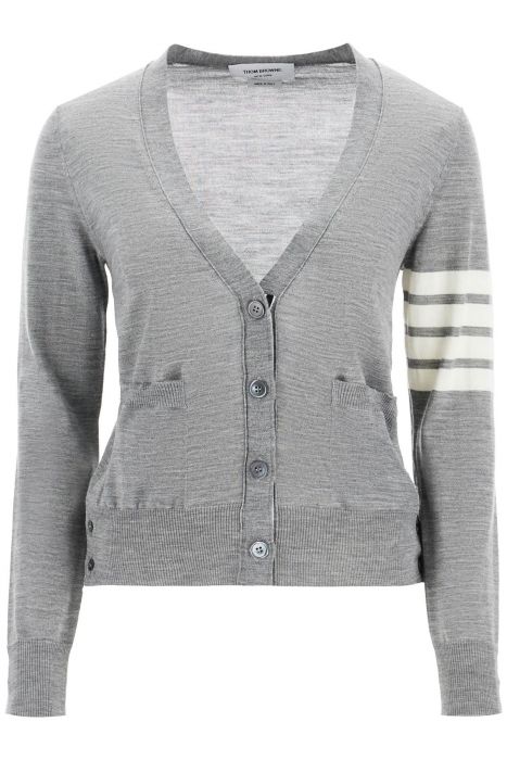 thom browne 4-bar merino wool cardigan