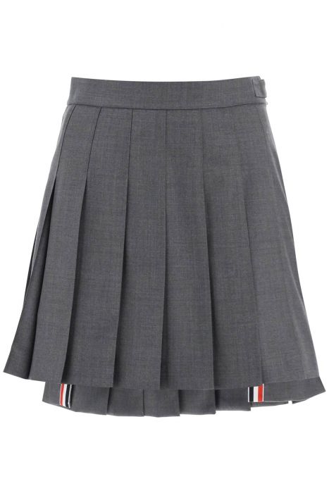 thom browne wool pleated mini skirt