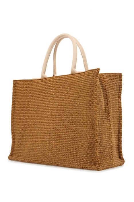 marni large raffia effect tote bag