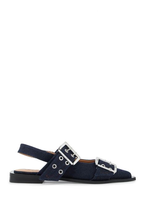 ganni ballerine slingback feminine buckle