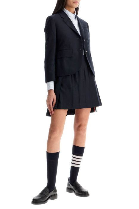 thom browne single-breasted cropped jacket in 120's wool