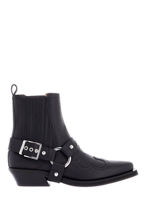 ganni western chelsea ankle boots