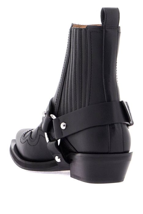 ganni western chelsea ankle boots