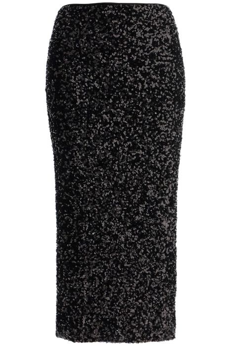 rotate midi sequin skirt in
