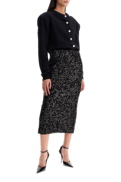 rotate midi sequin skirt in