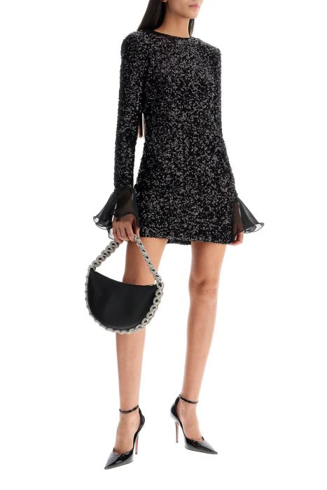 rotate 'open-back sequin mini dress