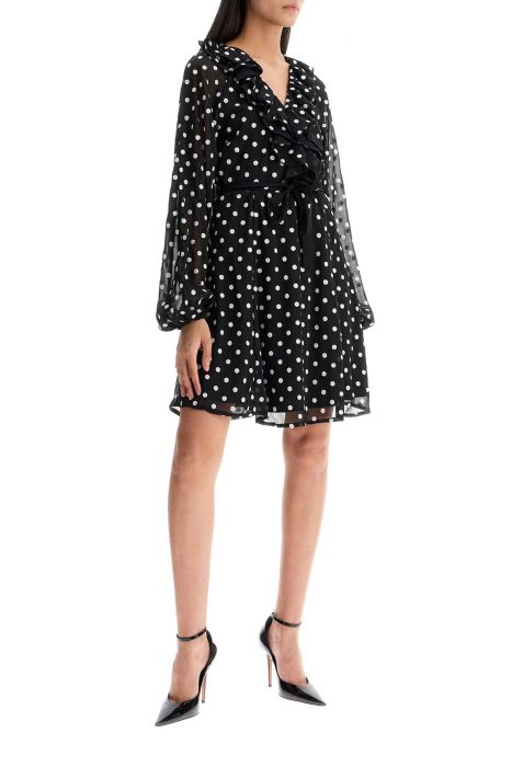 rotate chiffon mini dress with sequ