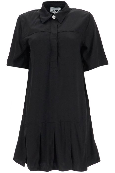 ganni 'viscose mini dress with