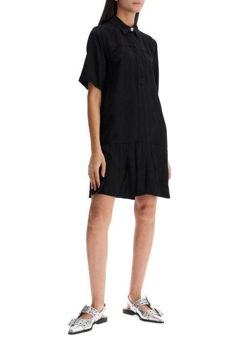 ganni 'viscose mini dress with