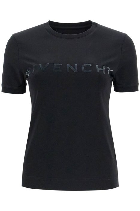 givenchy flocked logo t-shirt with