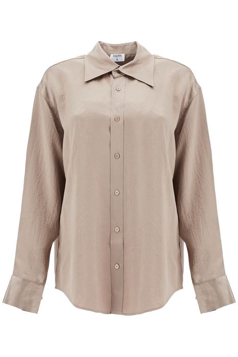 filippa k camicia in raso increspato