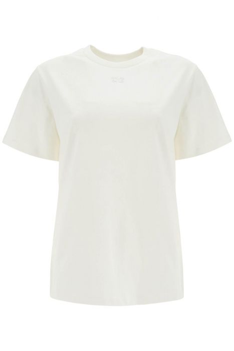 ganni 'logo rhinestone t-shirt