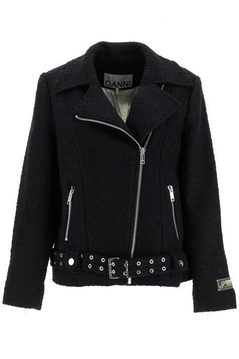 ganni short bouclã© jacket for