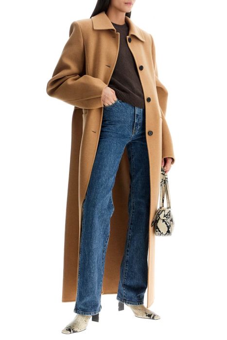 khaite long coat with deep side slits