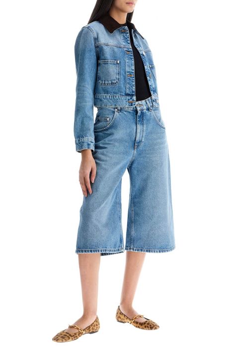 stella mccartney cropped denim jacket for women