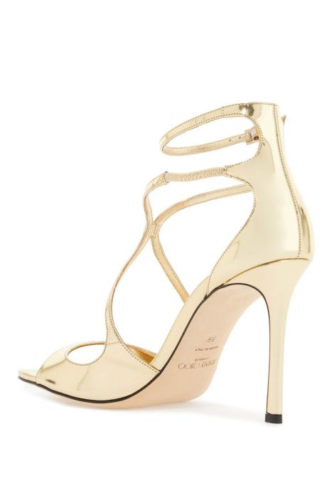 jimmy choo metallic leather azia 95 sandals