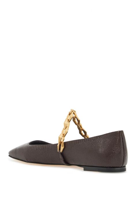 jimmy choo 'tilda lizard print leather baller