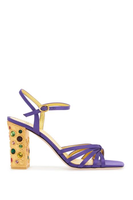 valentino garavani sandali preshoes in raso con cristalli