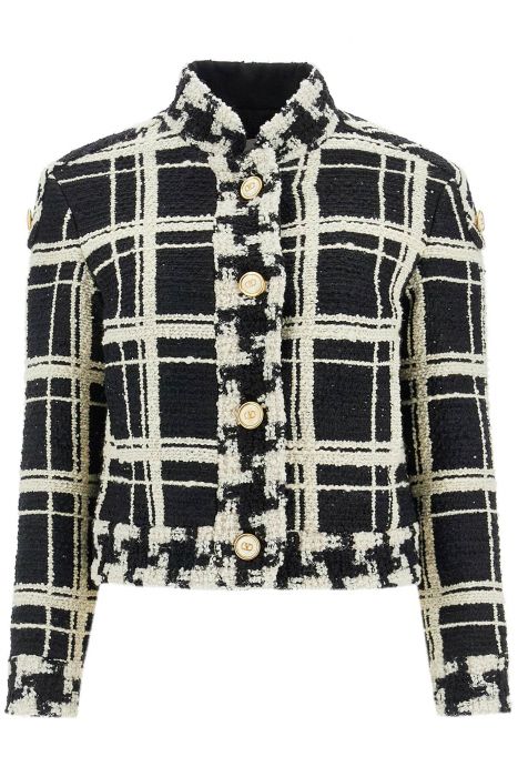 valentino garavani 'macro check tweed jacket for