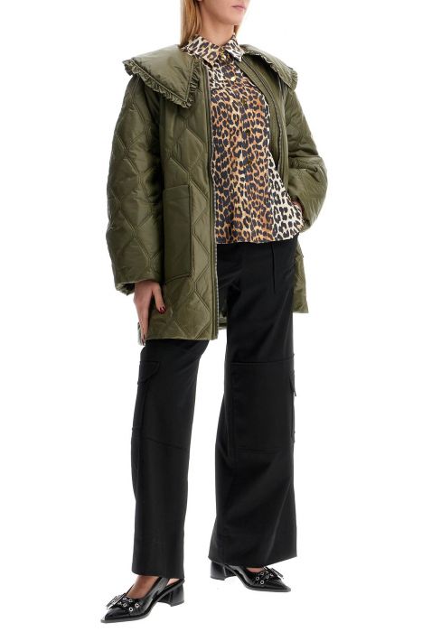 ganni twill cargo pants in italian