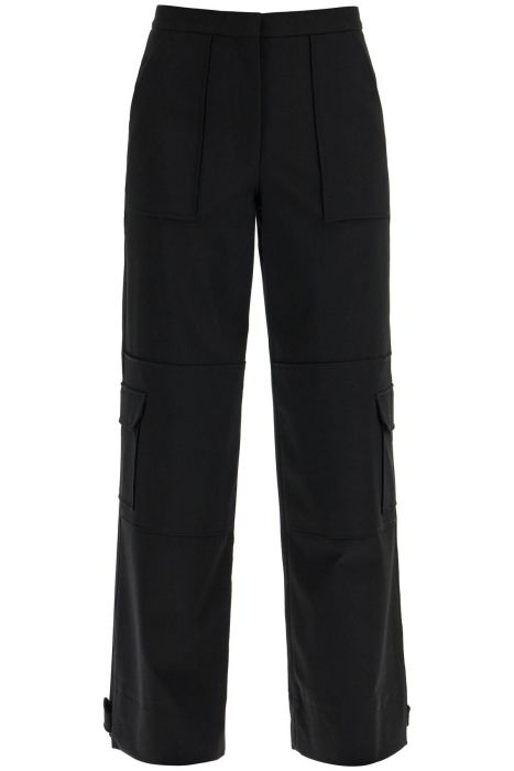 ganni pantaloni cargo in twill