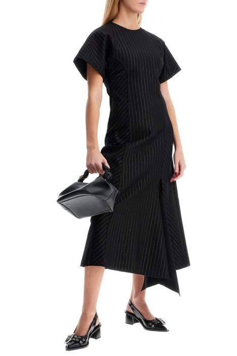 ganni midi dress in lenzing