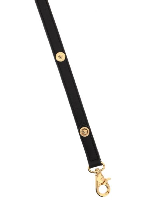 versace guinzaglio in pelle con borchie medusa